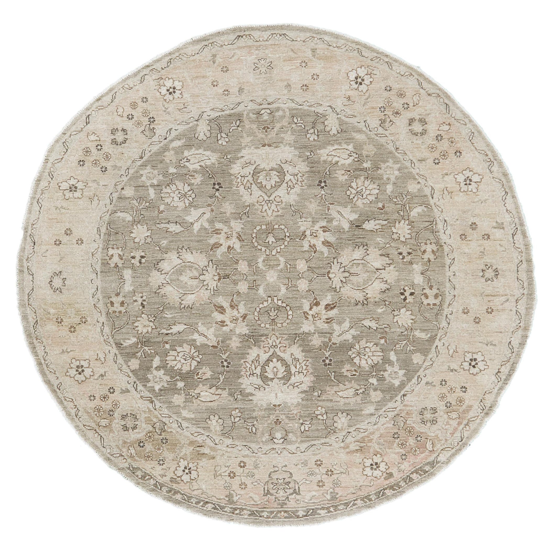 Runder Agra-Design-Teppich im Vintage-Stil