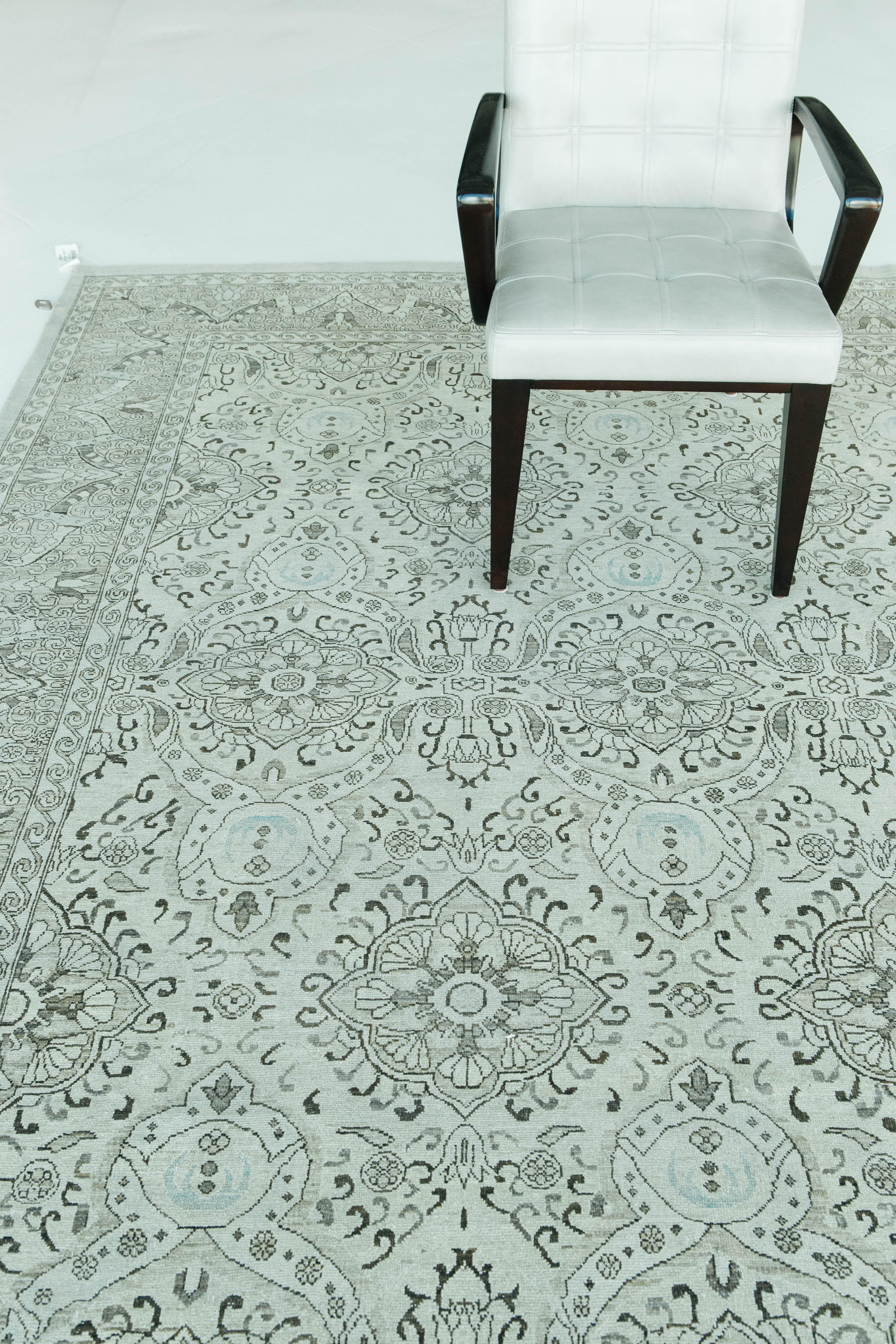 Alfombra de diseño Agra estilo vintage Anudado a mano en venta
