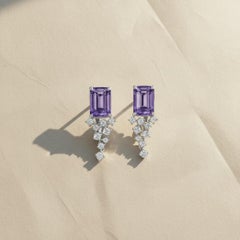 Vintage Stil Amethyst, Topase Ohrringe 14k Gold