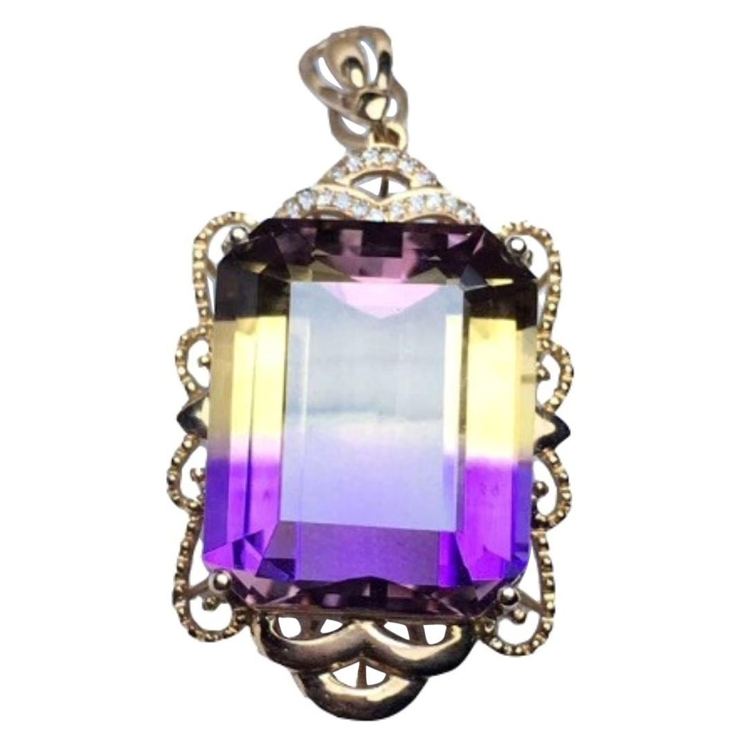 Tourmaline & 18k Rose Gold Stamp Pendant Necklace main image 1