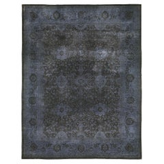 Overdyed Vintage Style Antique Tabriz Revival Rug