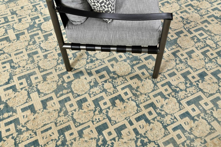 Style Craft Rug Pattern Vintage Style Arts and Crafts Design Rug For Sale at 1stDibs