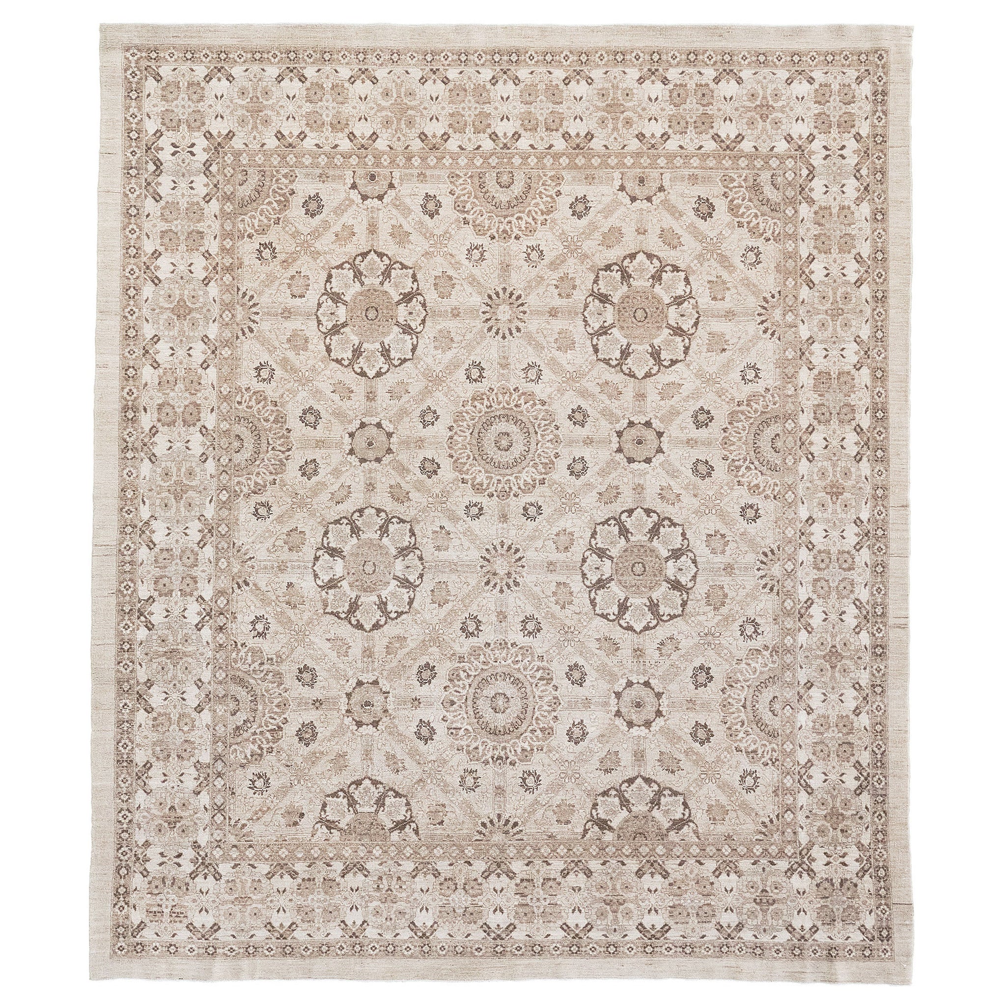 Arts and Crafts-Teppich im Vintage-Stil D5381 im Angebot