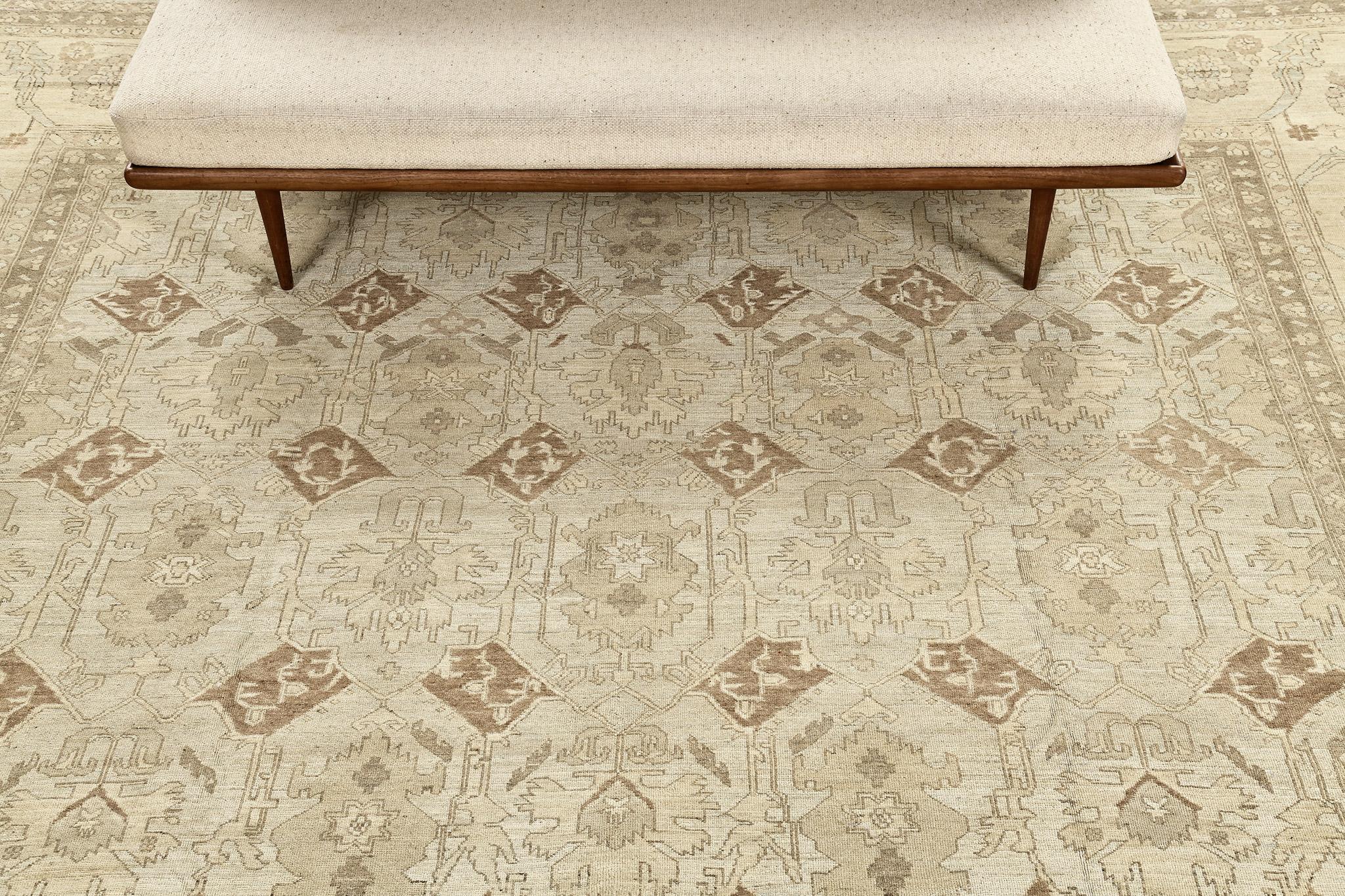 Afghano Tappeto di design Bakhshaish in stile vintage D5415 in vendita