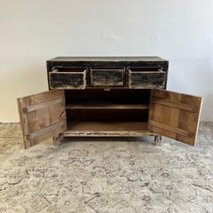 Vintage Style Black Distressed 2 Door Cabinet