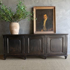 Armoire à 3 portes en bois massif peint en noir, style Vintage, avec clés de verrouillage fonctionnelles