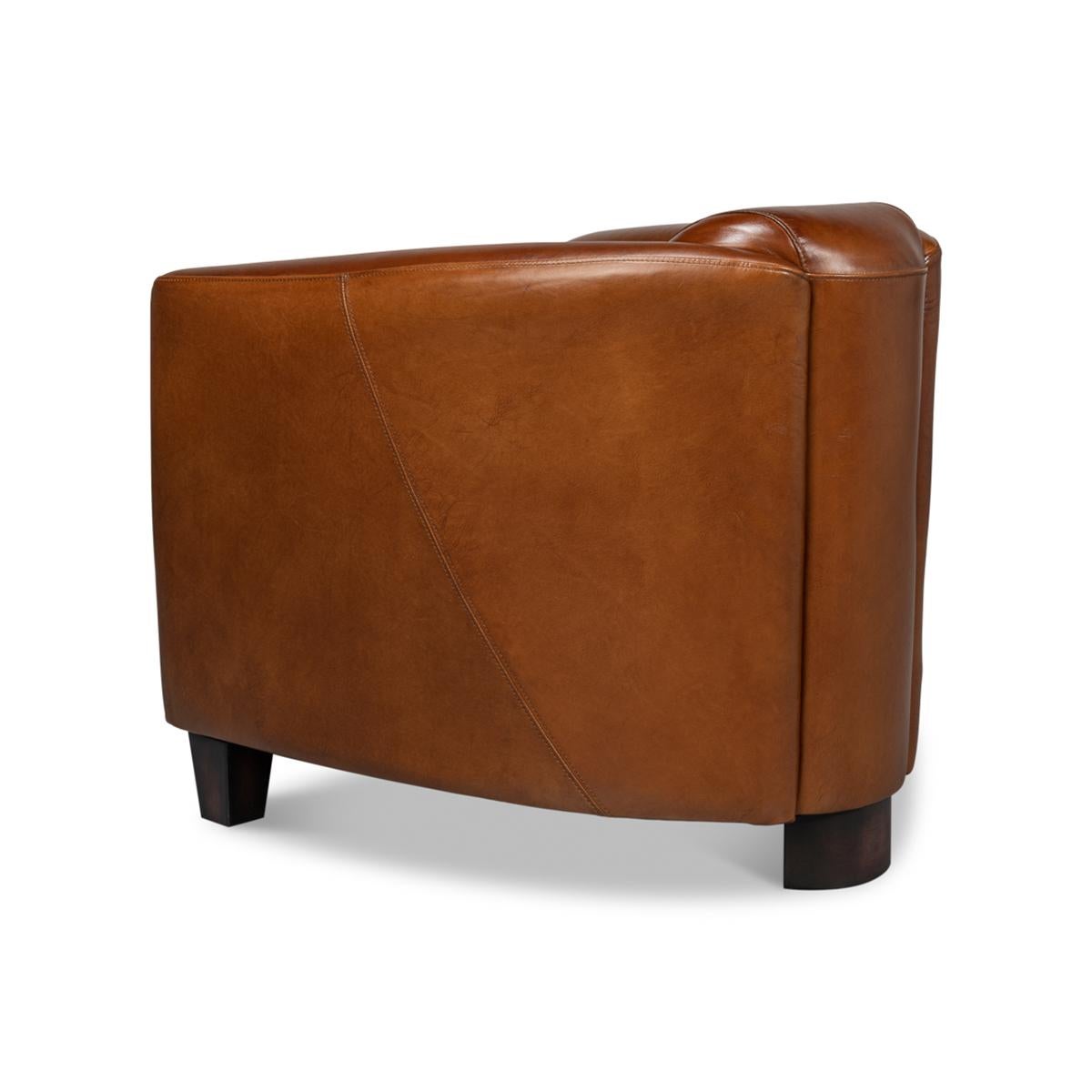 brown leather smoking chair