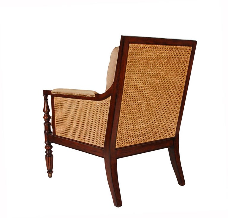 Vintage Style Cane Armchair Lounge Chair by Ralph Lauren in Walnut at