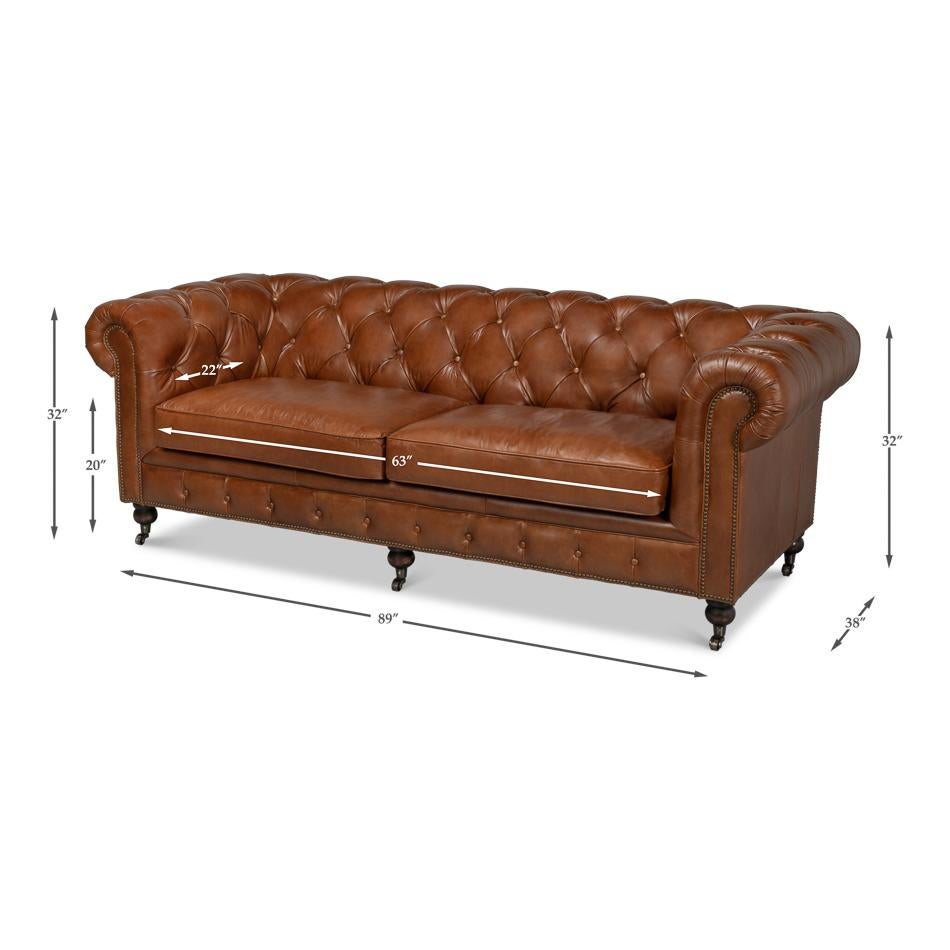 Klassisches Chesterfield Sofa im Vintage-Stil im Angebot 4
