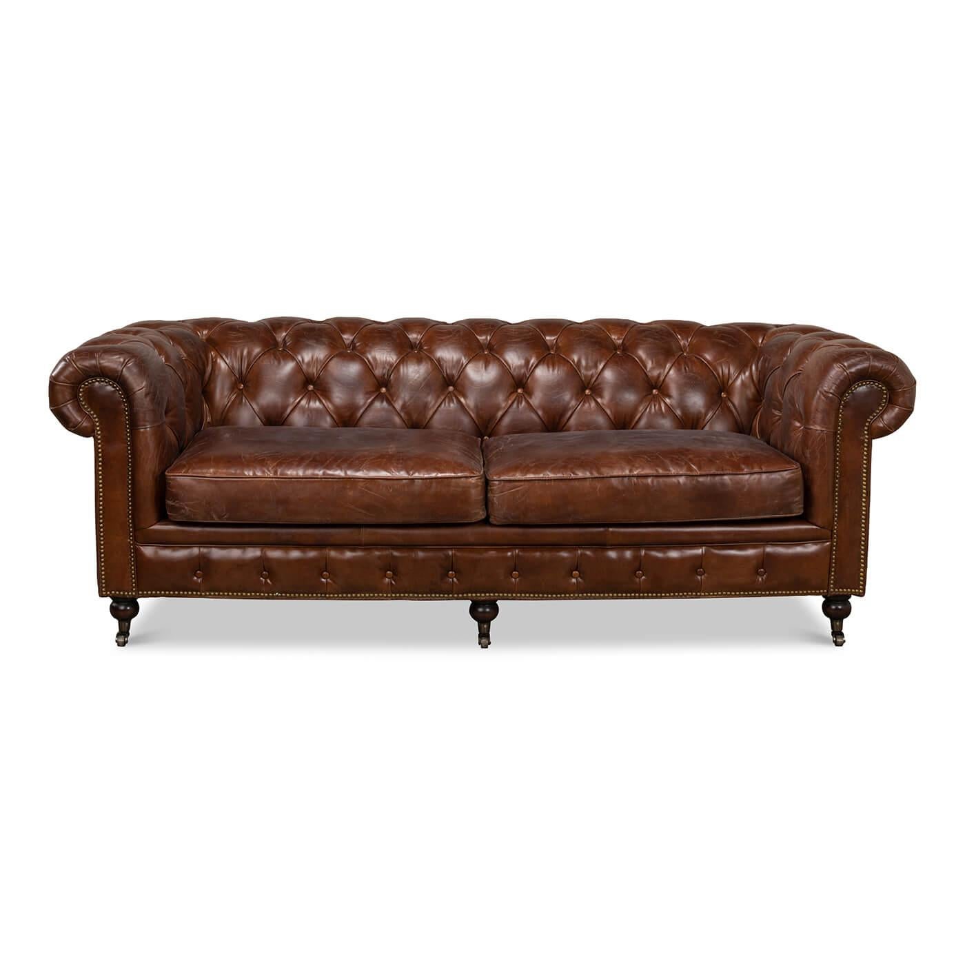 Vintage Style Classic Chesterfield Sofa For Sale at 1stDibs
