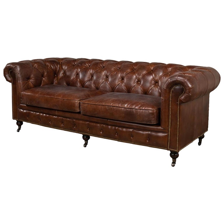 Vintage Style Classic Chesterfield Sofa For Sale at 1stDibs