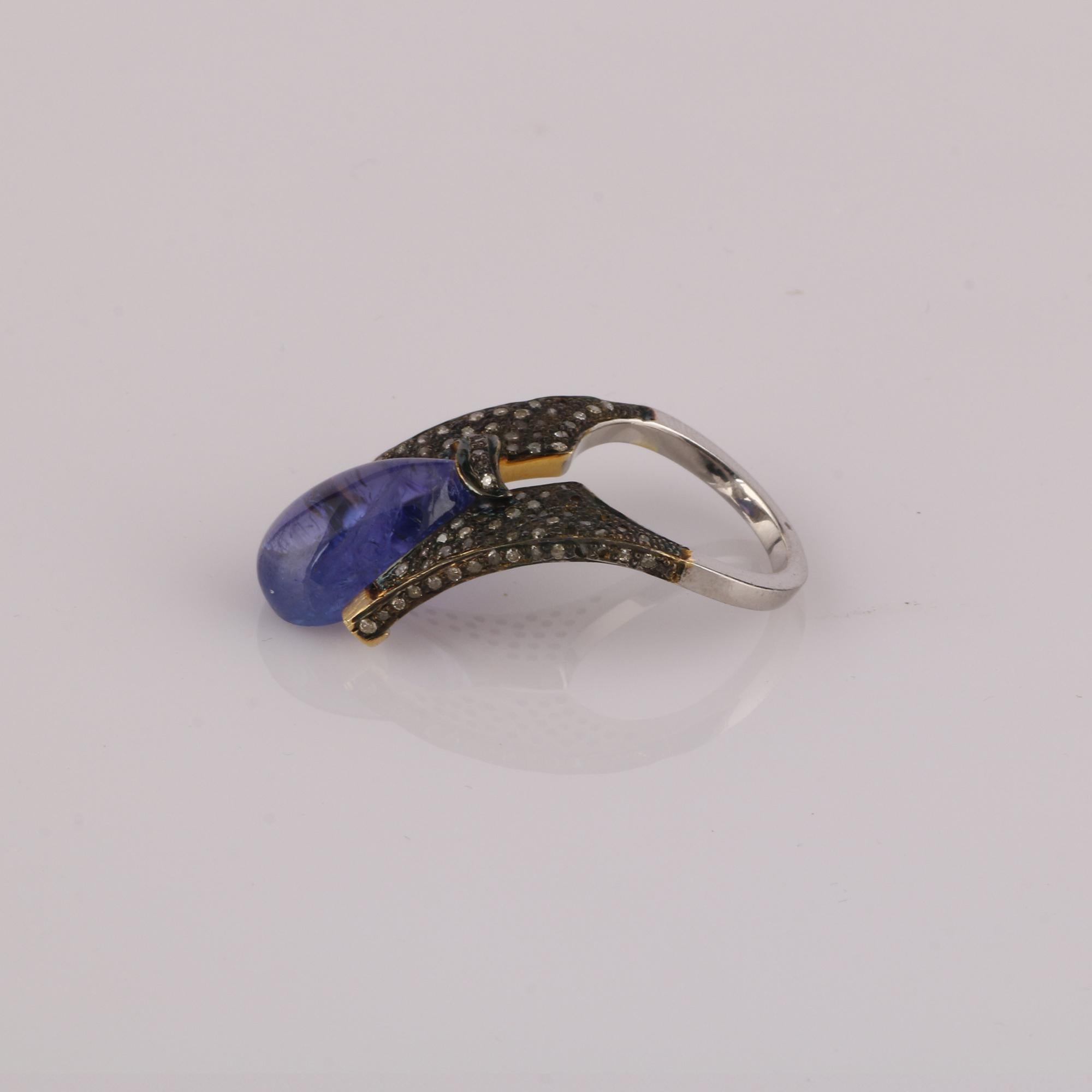 blue tanzanite ring
