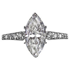Anillo solitario de diamantes estilo vintage