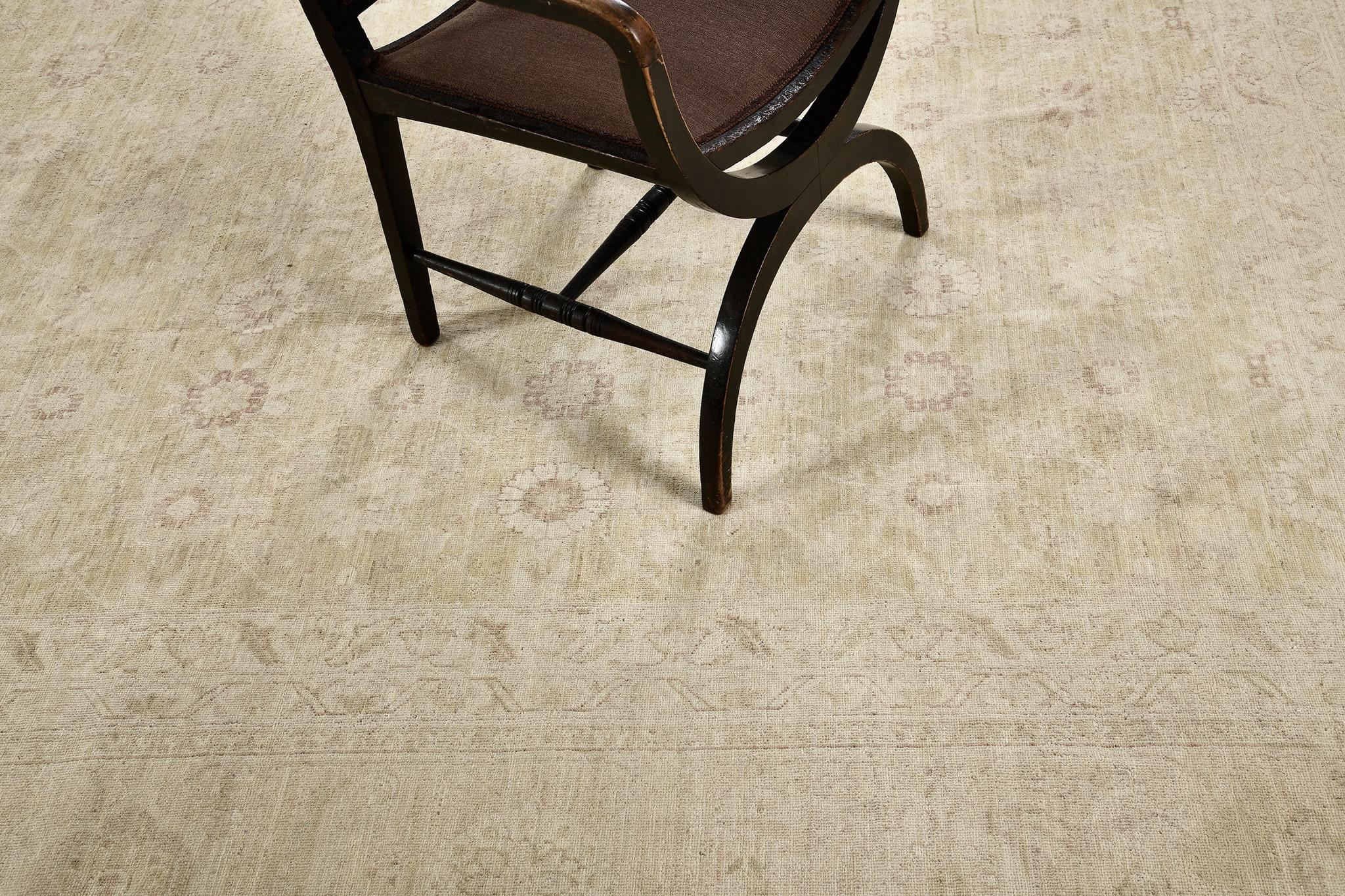 Farahan Design-Teppich Rapture-Kollektion im Vintage-Stil (Handgeknüpft) im Angebot