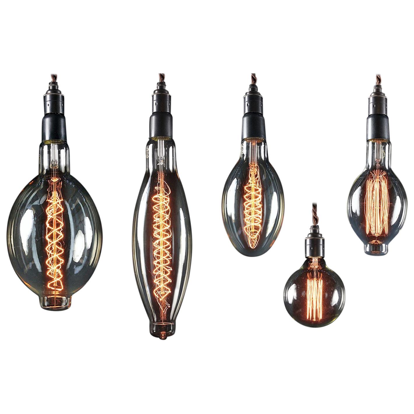 Vintage Style Filament Light Bulbs, 20th Century For Sale