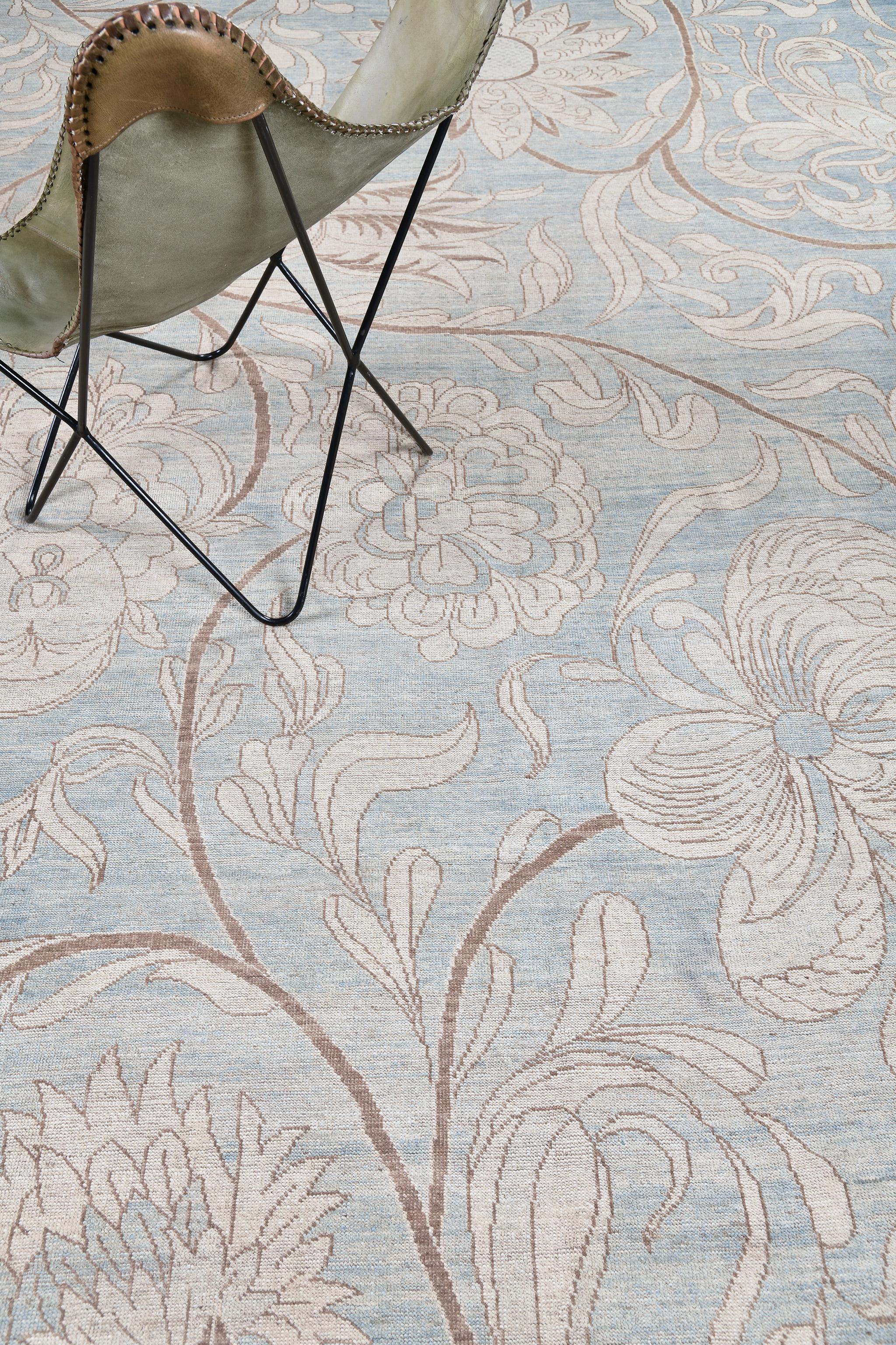 Tappeto con design floreale in stile vintage in vendita 3