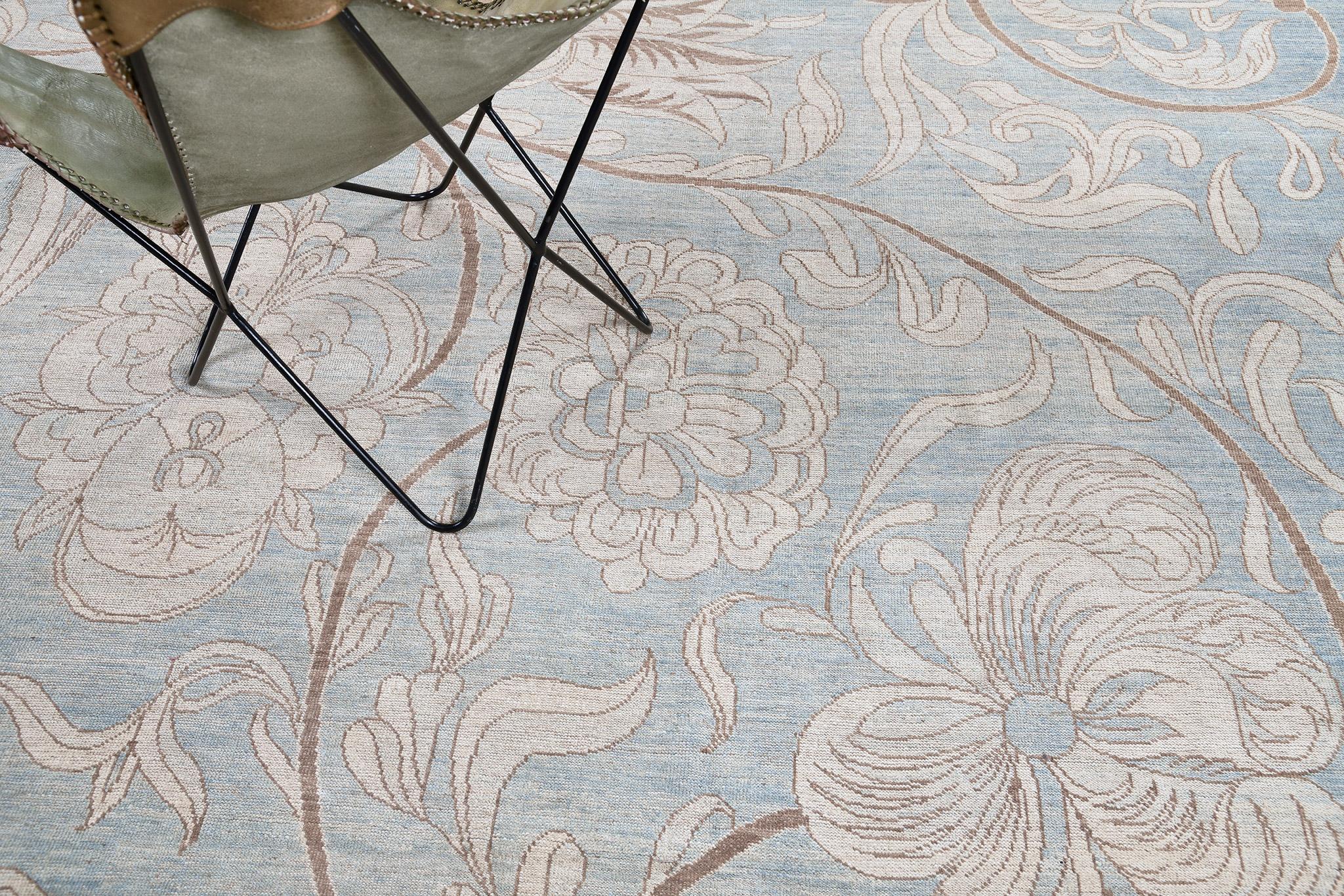 Tappeto con design floreale in stile vintage in vendita 4