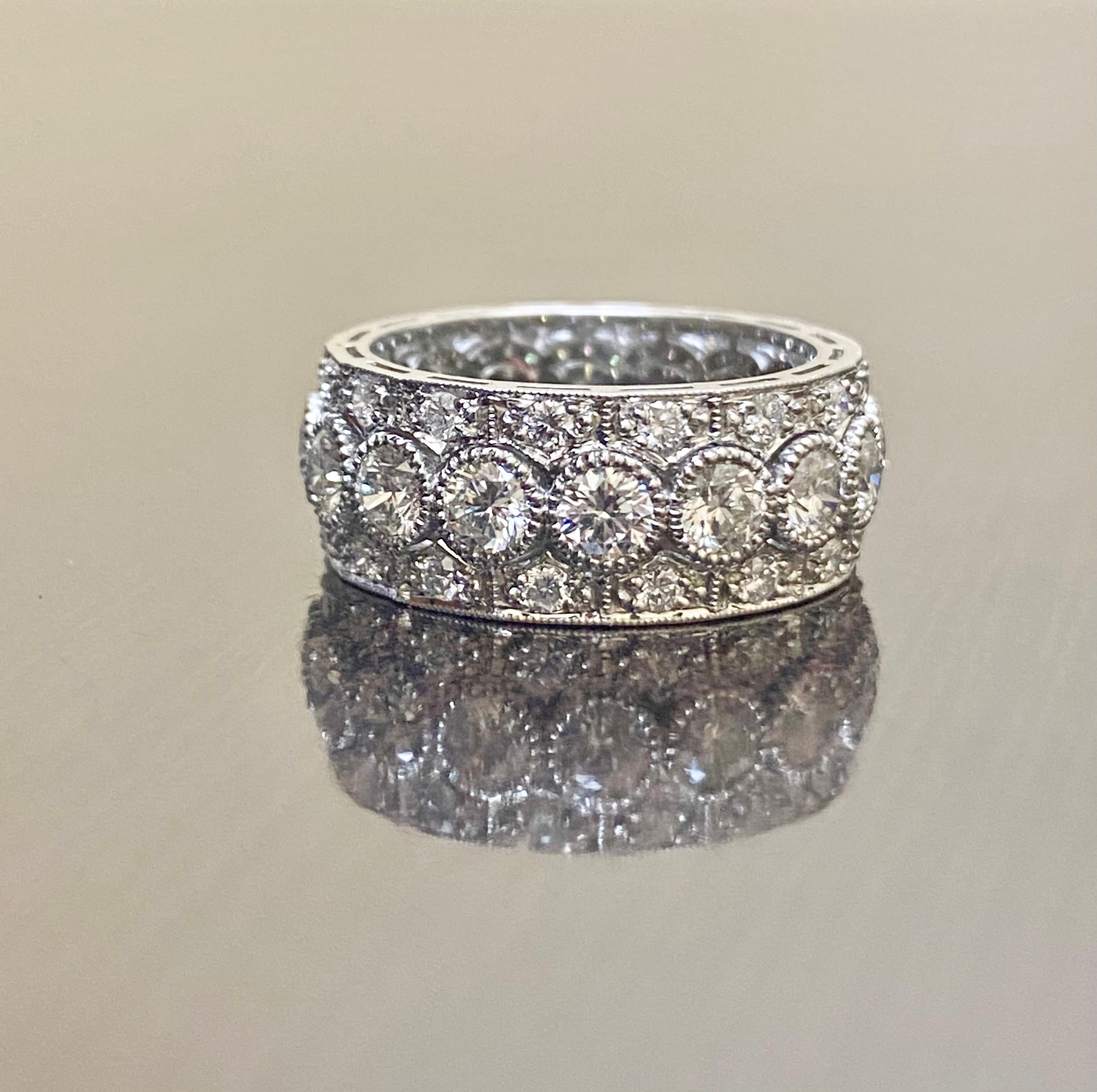 Dekara Designs Collection

Art Deco Inspired Princess Cut Diamond Eternity Diamond Band.

This piece is handmade to perfection, from the stone setting to the shine finish. High end heirloom diamond band.

Metal- 90% Platinum, 10% Iridium.

Stones-