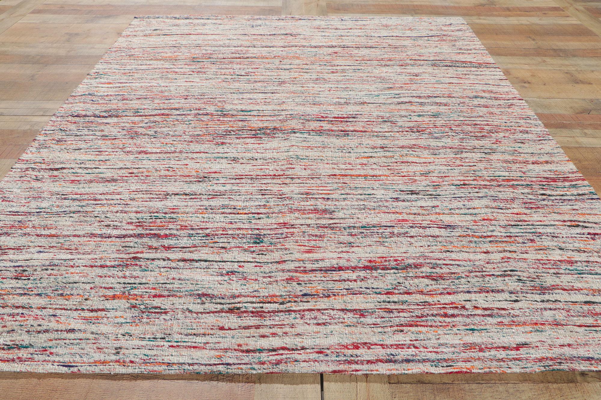 Vintage Style Indian Kilim Rug,  Subtle Shibui Meets Modern Boho For Sale 1