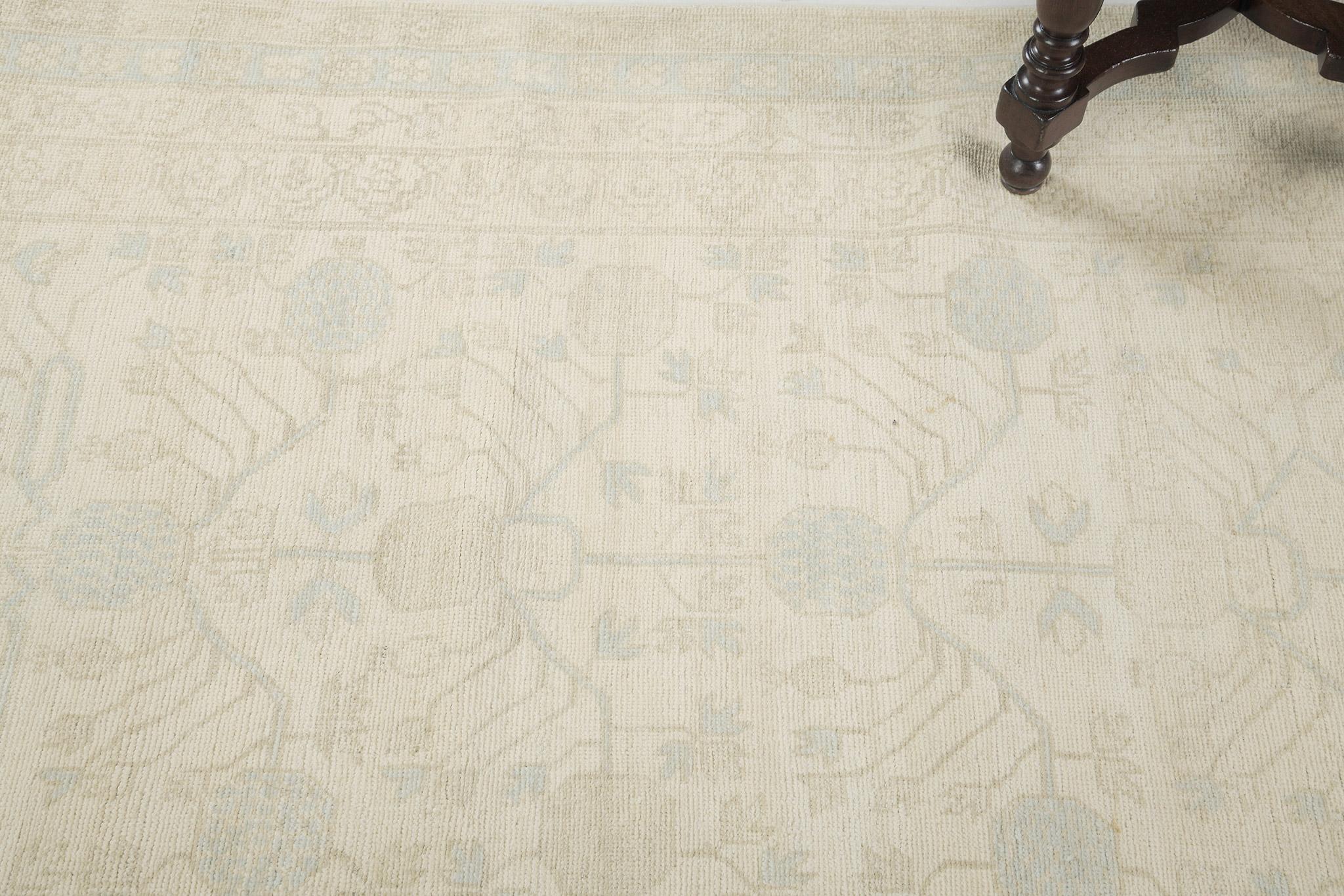 When curled pattern bands are featured, this runner is flexible for any home interior decor and promising for desired spaces. Patterned-positioned pomegranates and ornaments in earth tones lead the entire pattern of the runner. An impressive