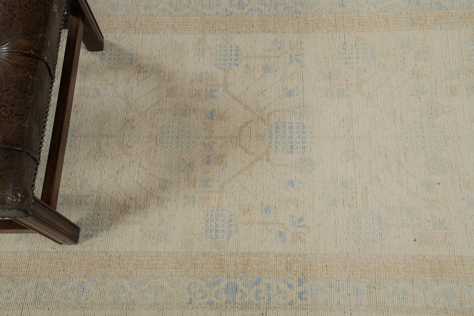 Afghano Runner di design Khotan in stile vintage in vendita