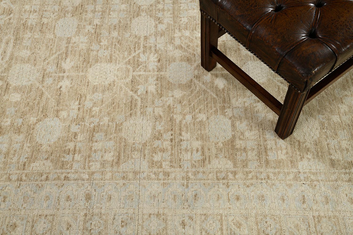 Lana Runner di design Khotan in stile vintage in vendita