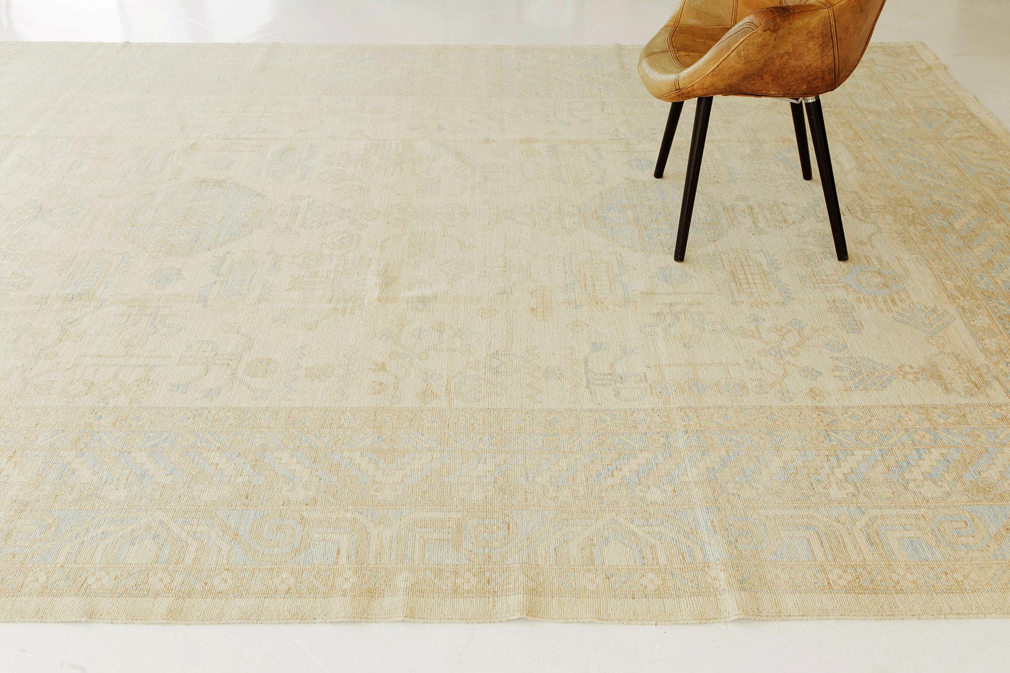 Afghan Vintage Style Khotan Revival Rug For Sale
