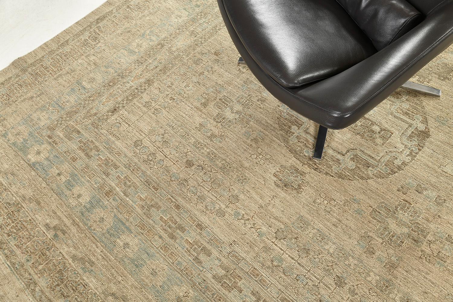 Khotan Revival-Teppich im Vintage-Stil (Wolle) im Angebot