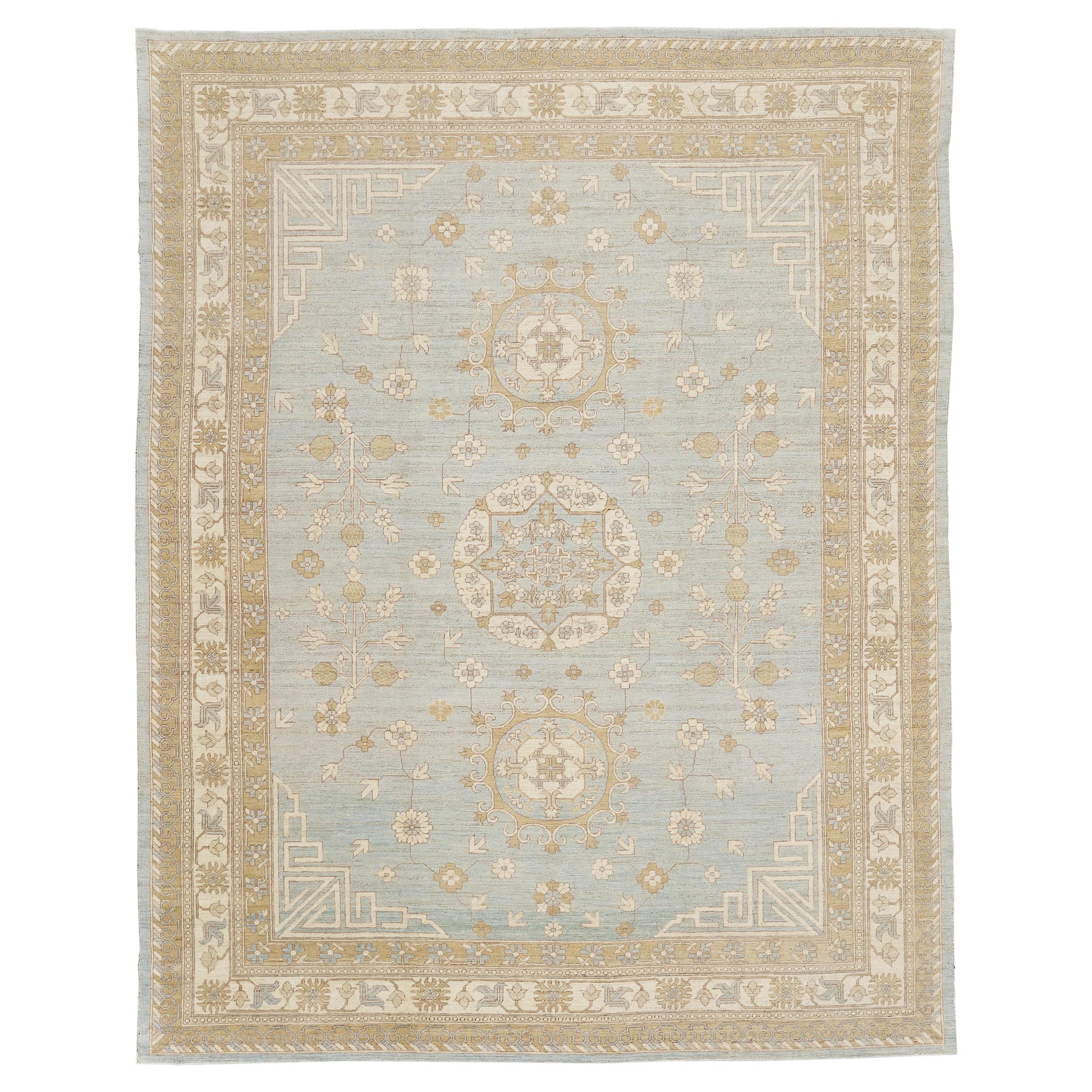 Vintage Style Khotan Revival Rug For Sale