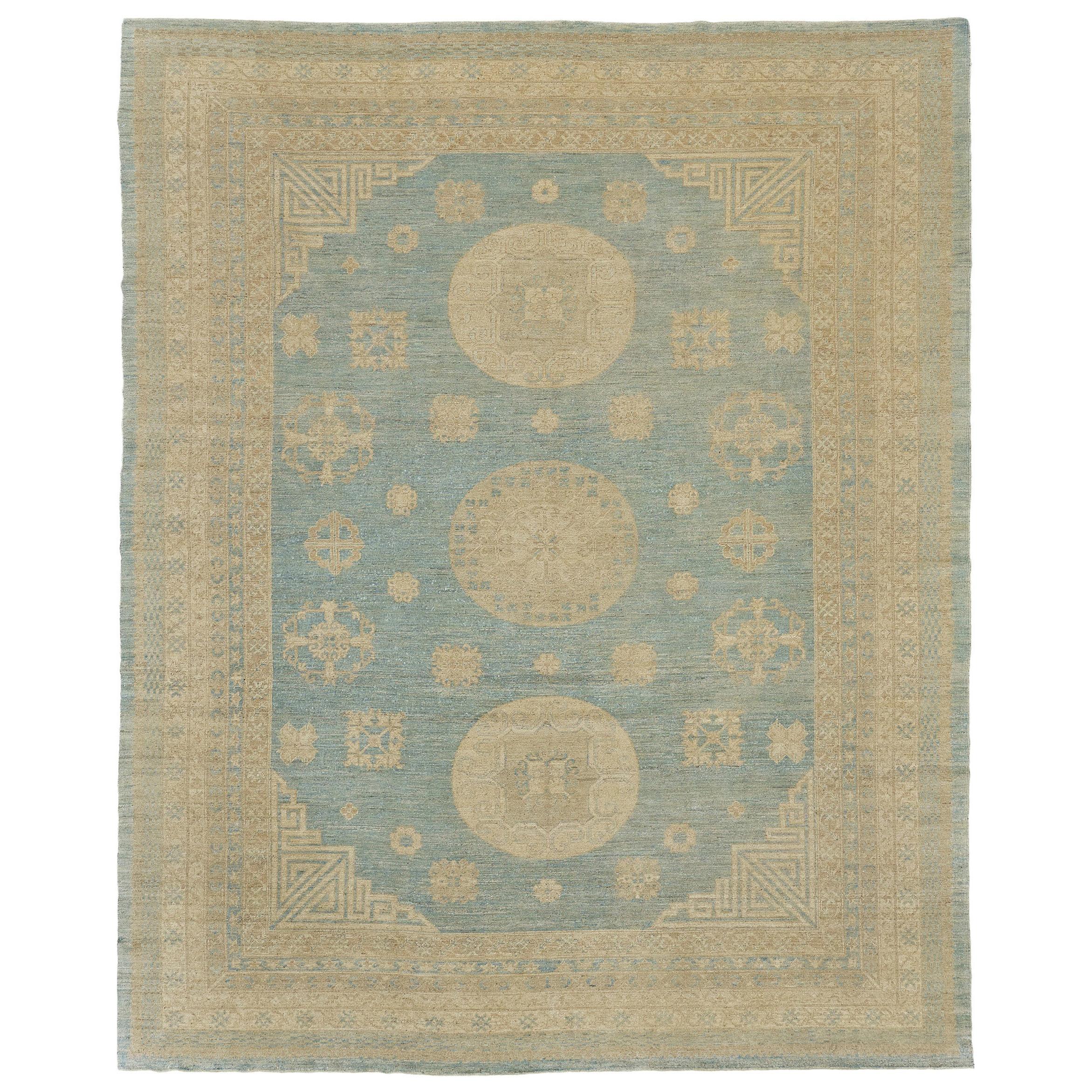 Vintage Style Khotan Revival Rug For Sale