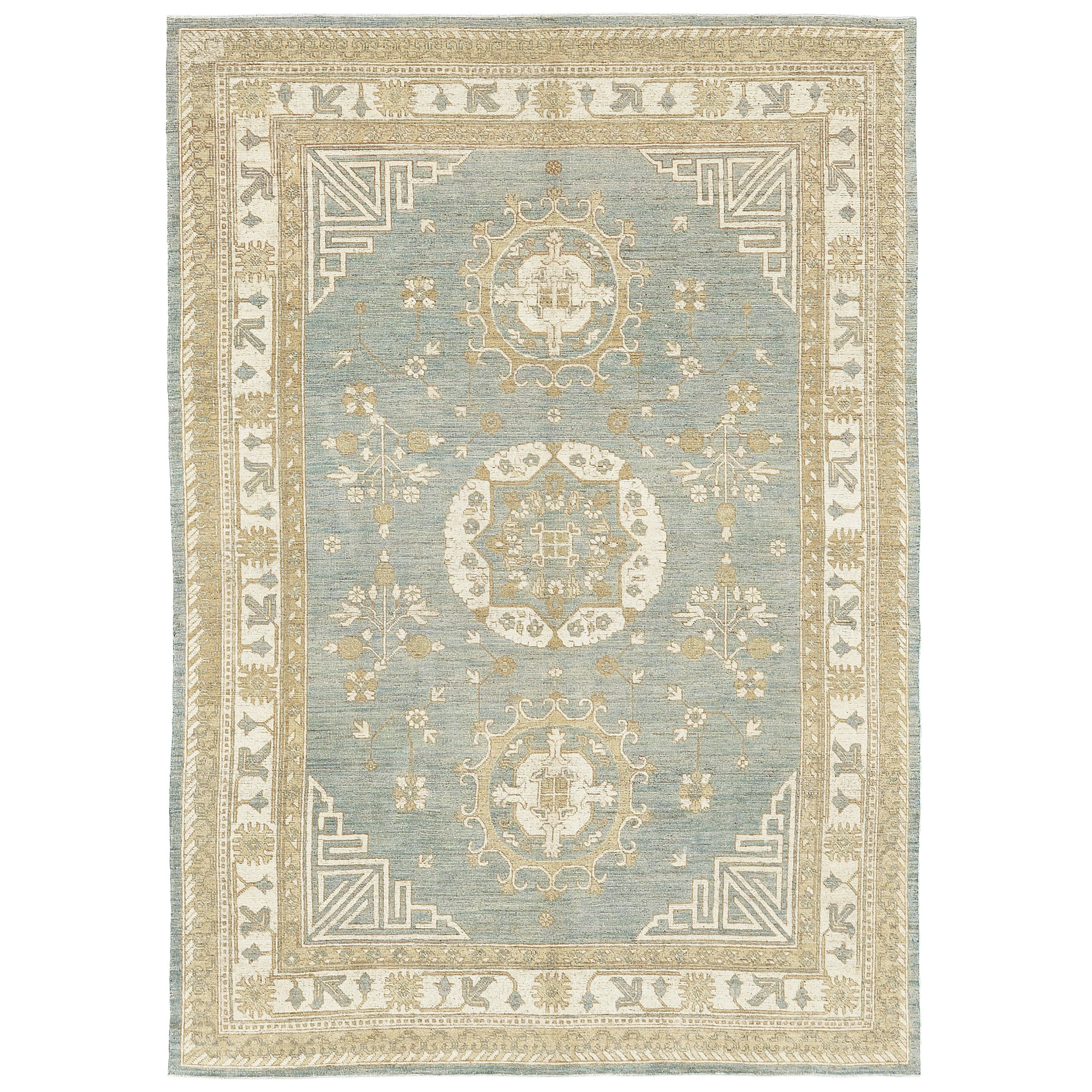 Tapis Revival Khotan vintage de style vintage
