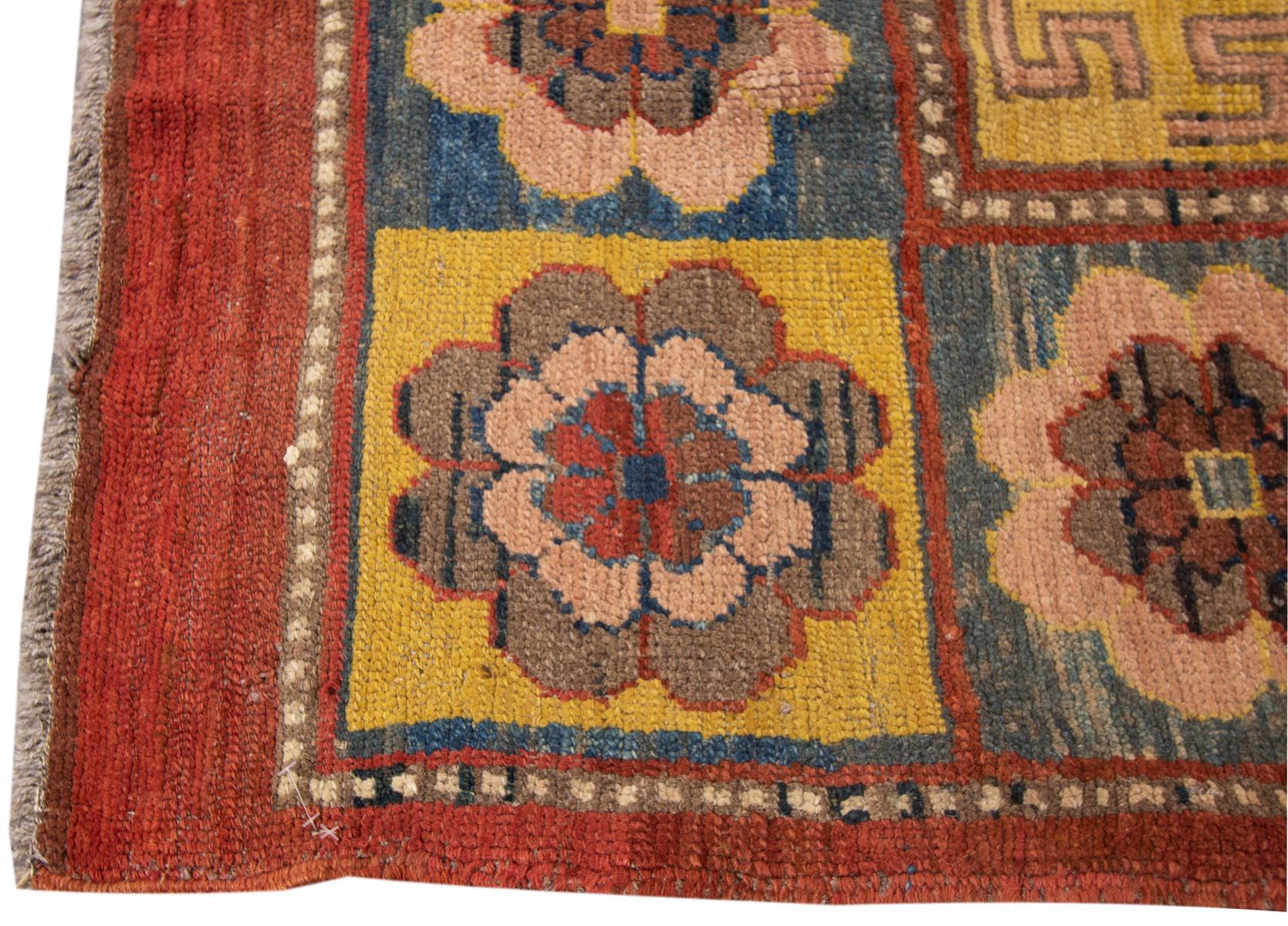 Contemporary Vintage Style Kohtan Rug For Sale