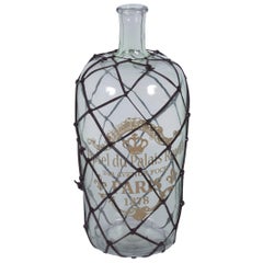 Vintage Style Leather Wrapped Decorative Bottle Wine Jug
