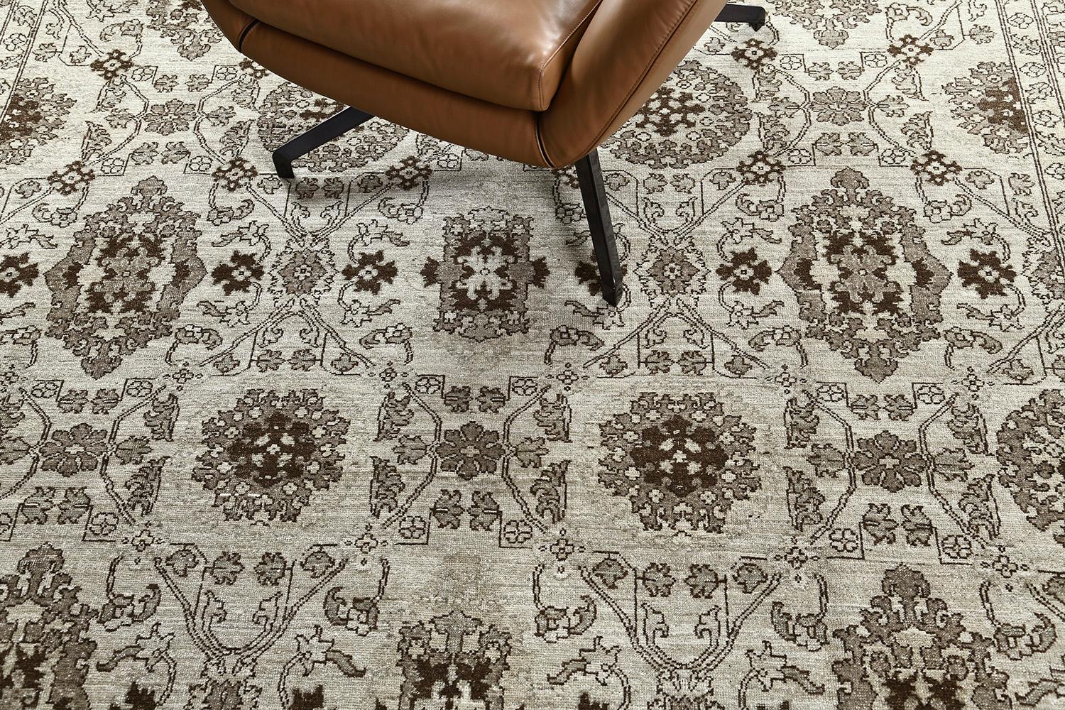 Mahal-Design-Teppich im Vintage-Stil (Afghanisch) im Angebot