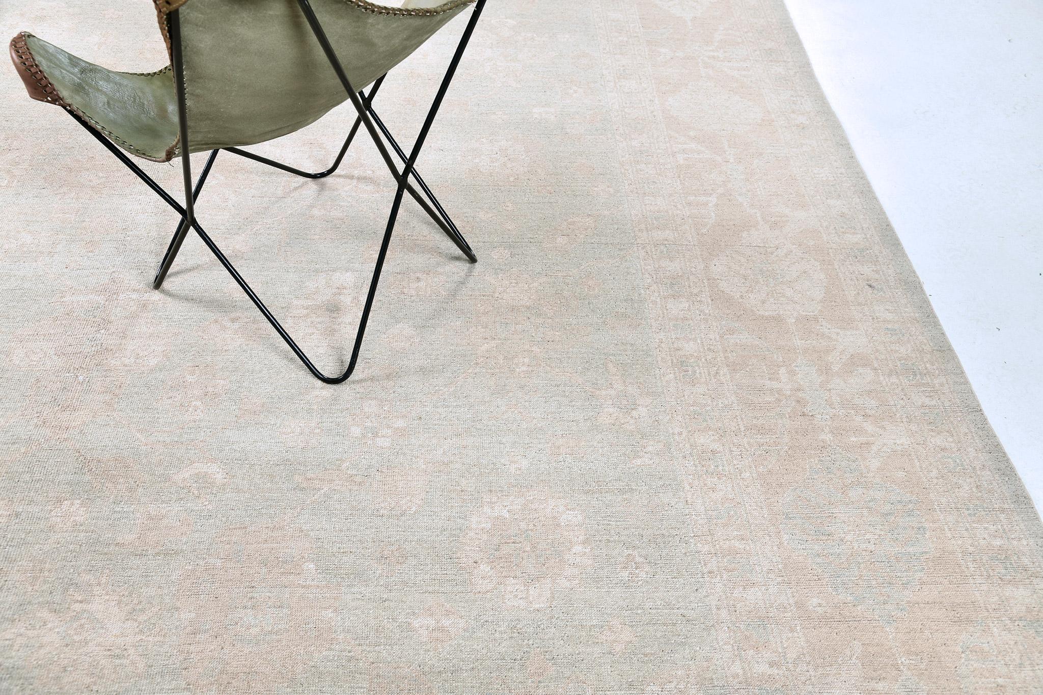 Mahal Design-Teppich im Vintage-Stil (Afghanisch) im Angebot