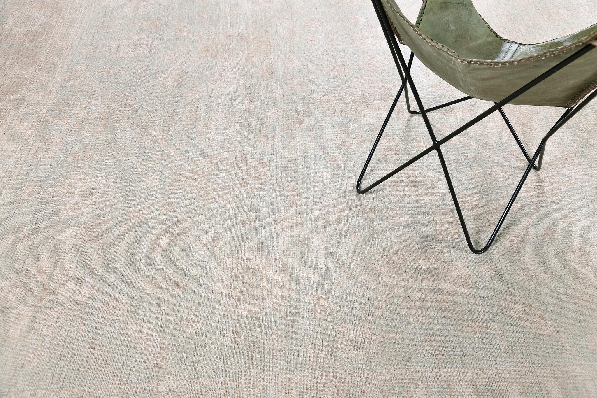 Mahal Design-Teppich im Vintage-Stil (Handgeknüpft) im Angebot