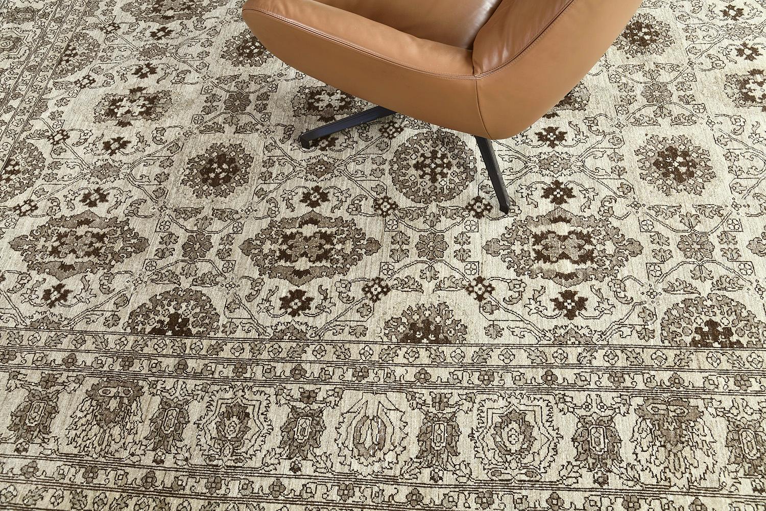 Mahal-Design-Teppich im Vintage-Stil (Wolle) im Angebot