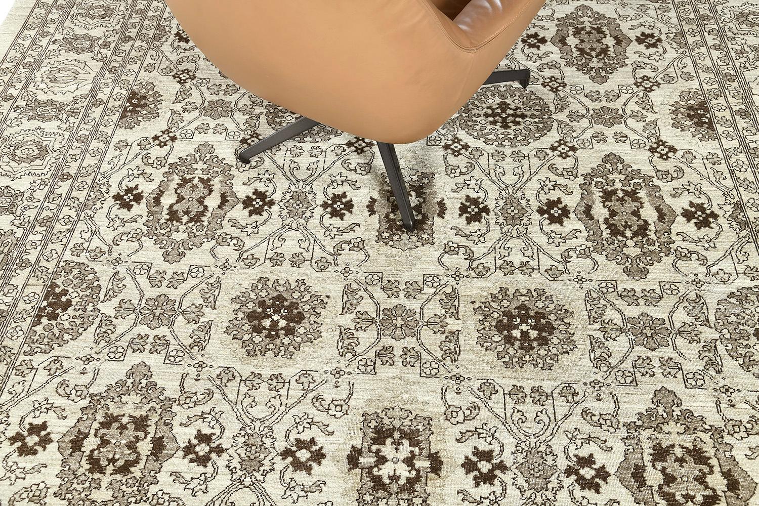 Mahal-Design-Teppich im Vintage-Stil im Angebot 1