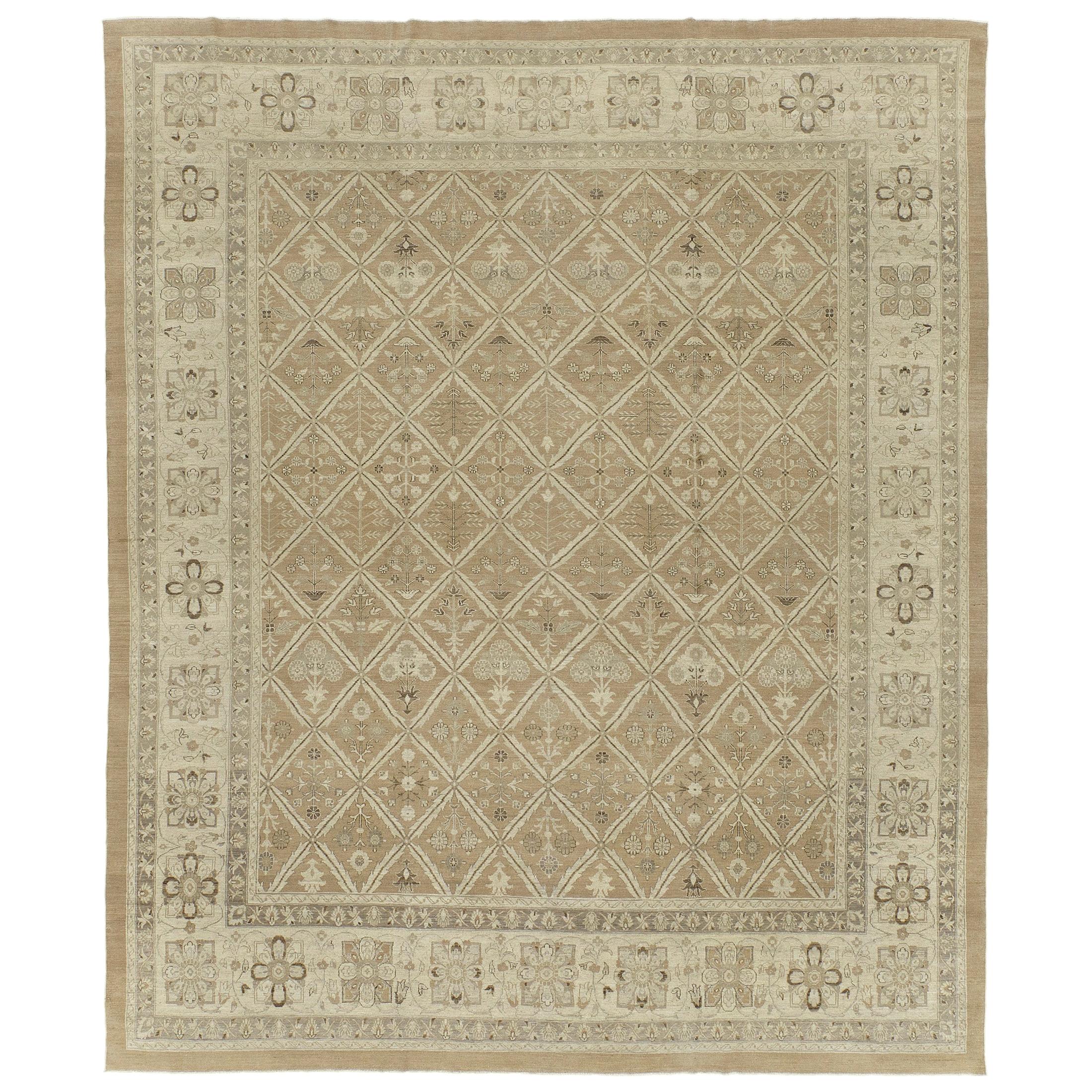 Vintage Style Mahal Panel Design Rug