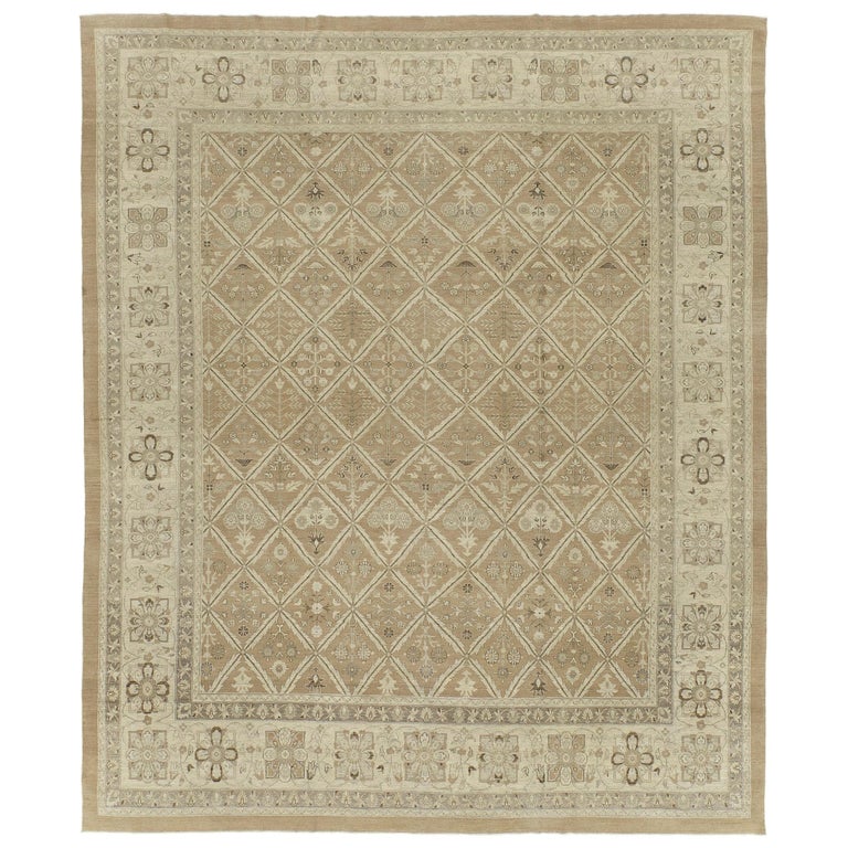 Panel Design Rug Vintage Style Mahal Panel Design Rug For Sale at 1stDibs