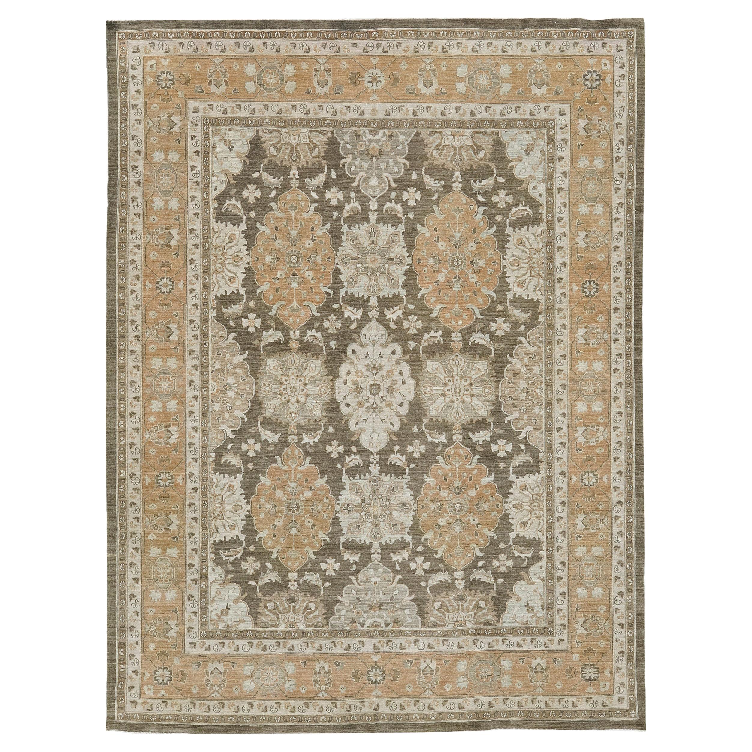 Vintage Style Mahal Revival Rug For Sale