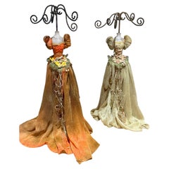 Vintage-Style Mannequin Dress Form Jewelry Displays Victorian or Coquette-Style