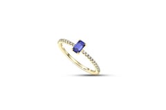 Vintage style moissanite 14k gold ring