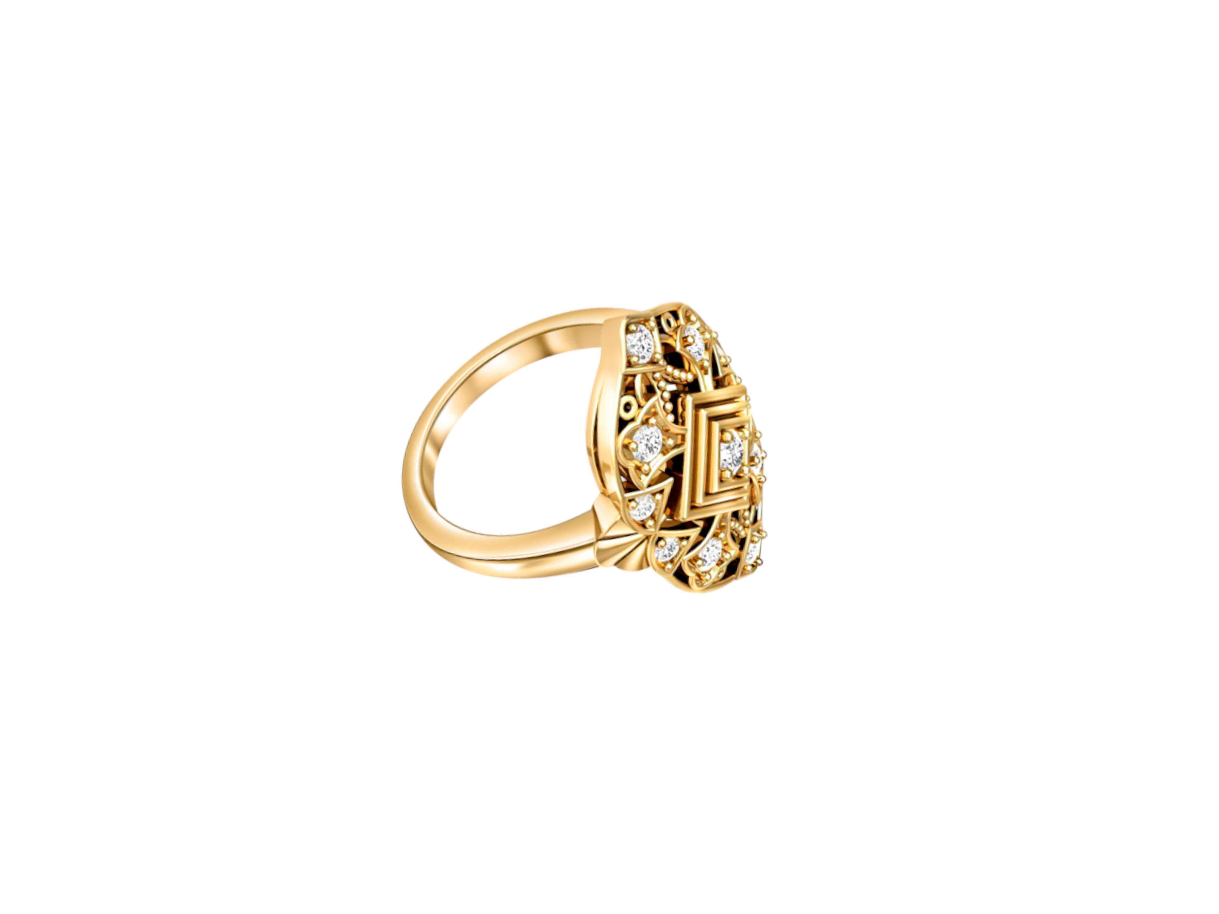 in vendita:  Anello in oro 14k con moissanite in stile vintage 7