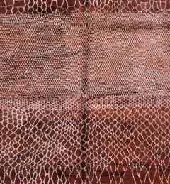 Tappeto Beni Ourain marocchino in stile vintage - Lana annodata a mano in rosso-marrone