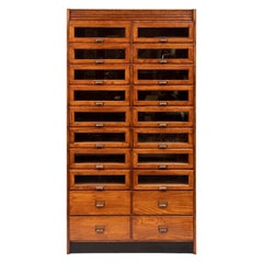 Vintage Style Oak Haberdashers Cabinet