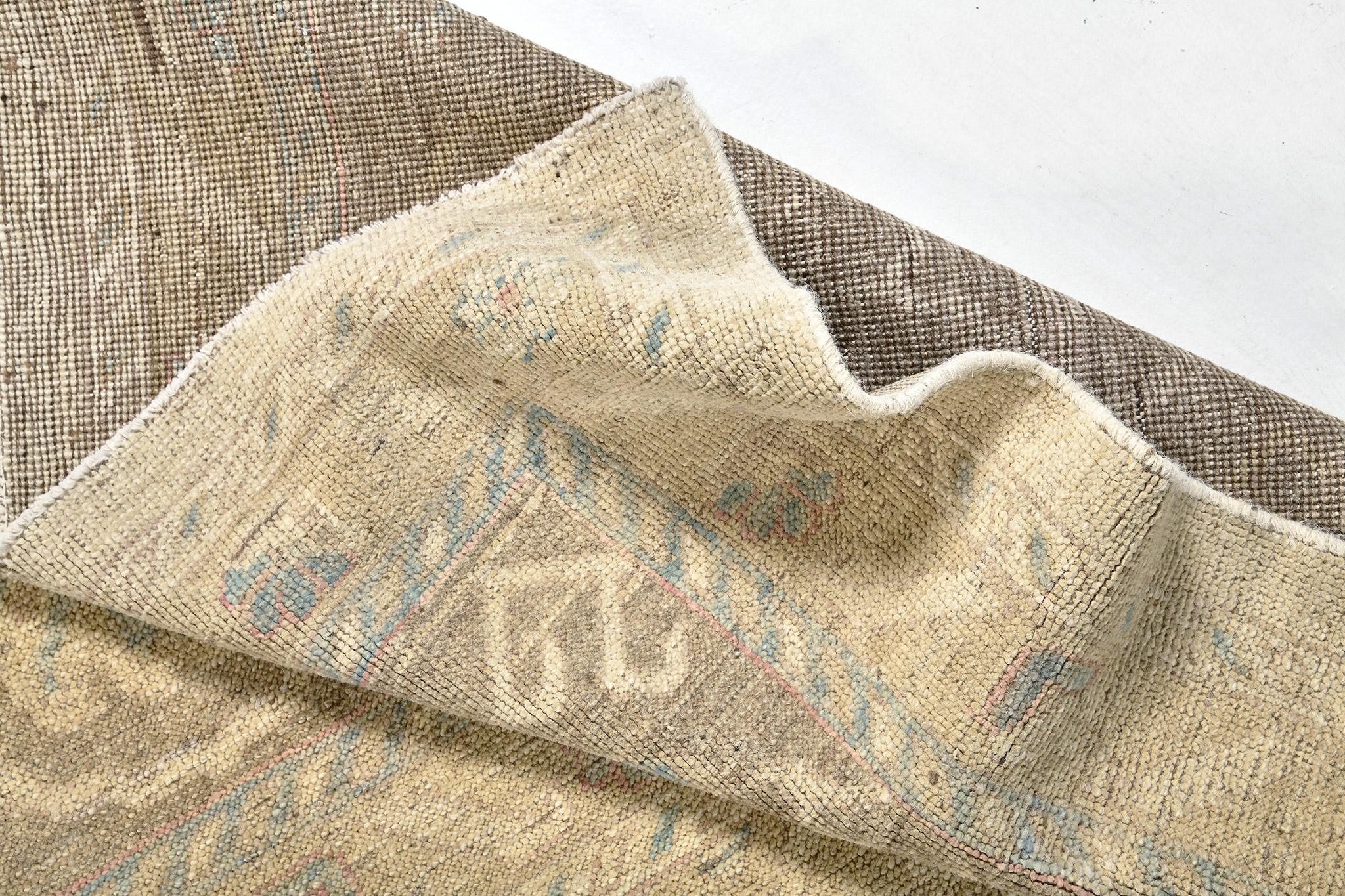 Teppich im Oushak-Design D5477 im Vintage-Stil im Zustand „Neu“ im Angebot in WEST HOLLYWOOD, CA