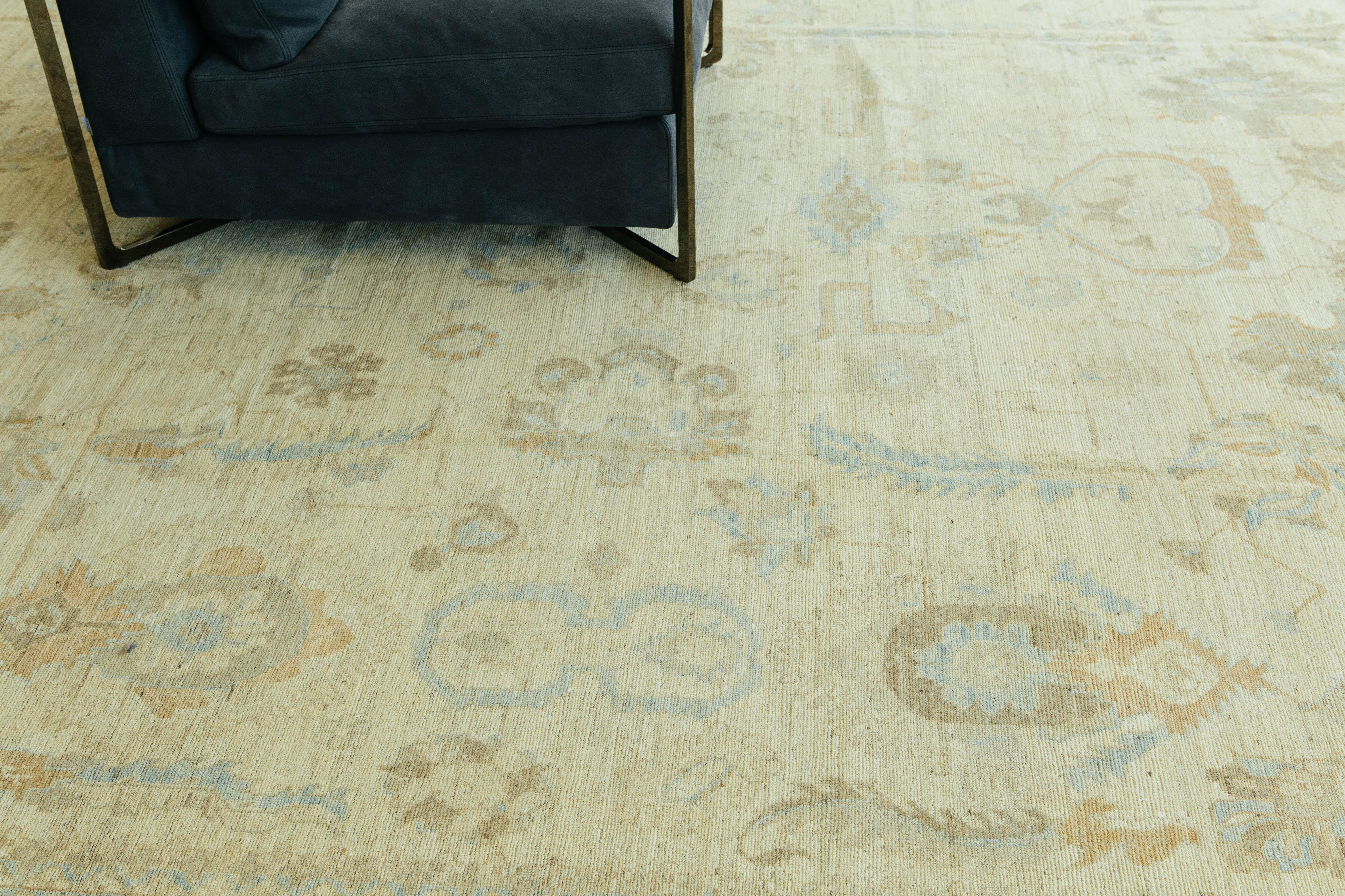 Tapis vintage à motifs Oushak en vente 6