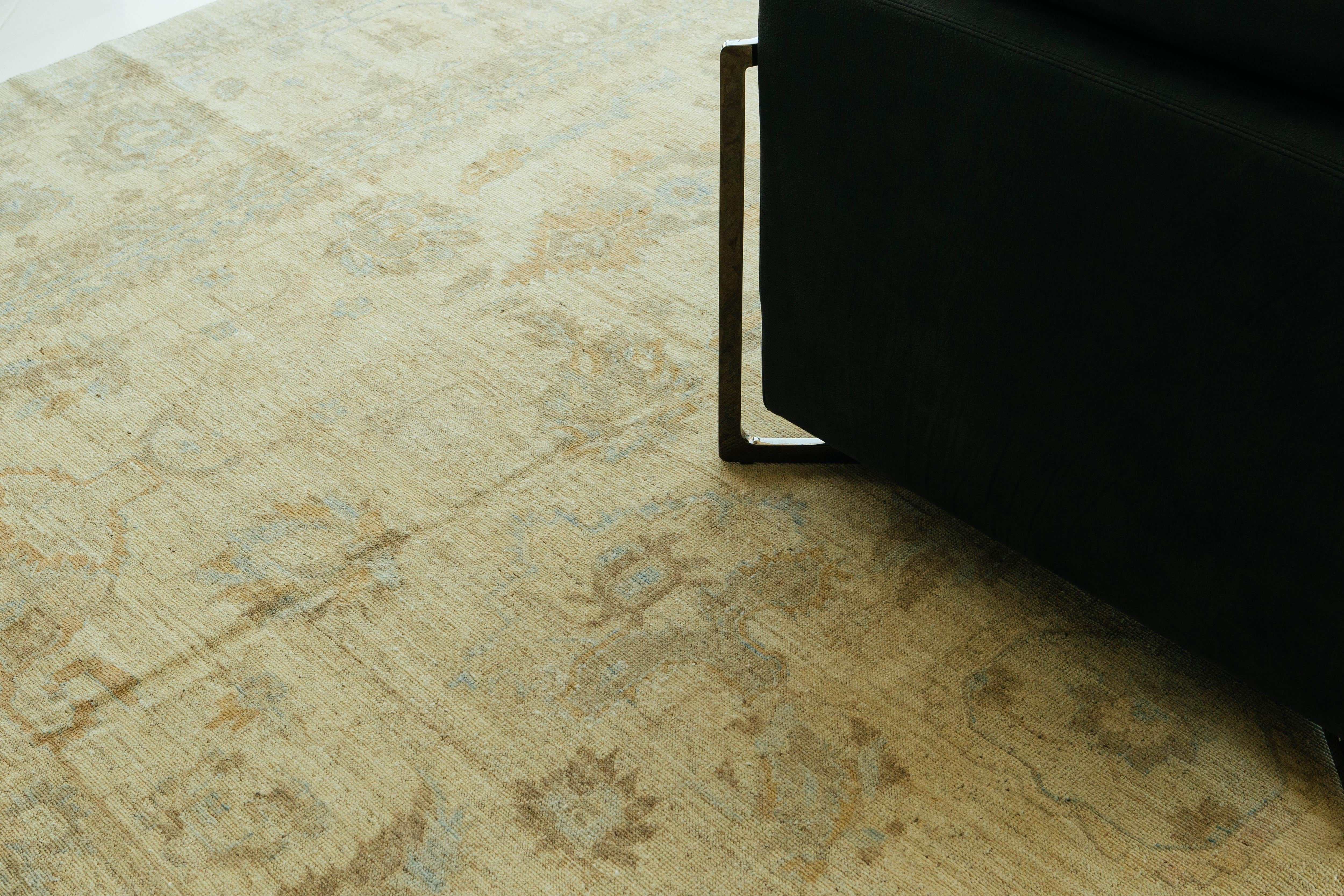 XXIe siècle et contemporain Tapis vintage à motifs Oushak en vente