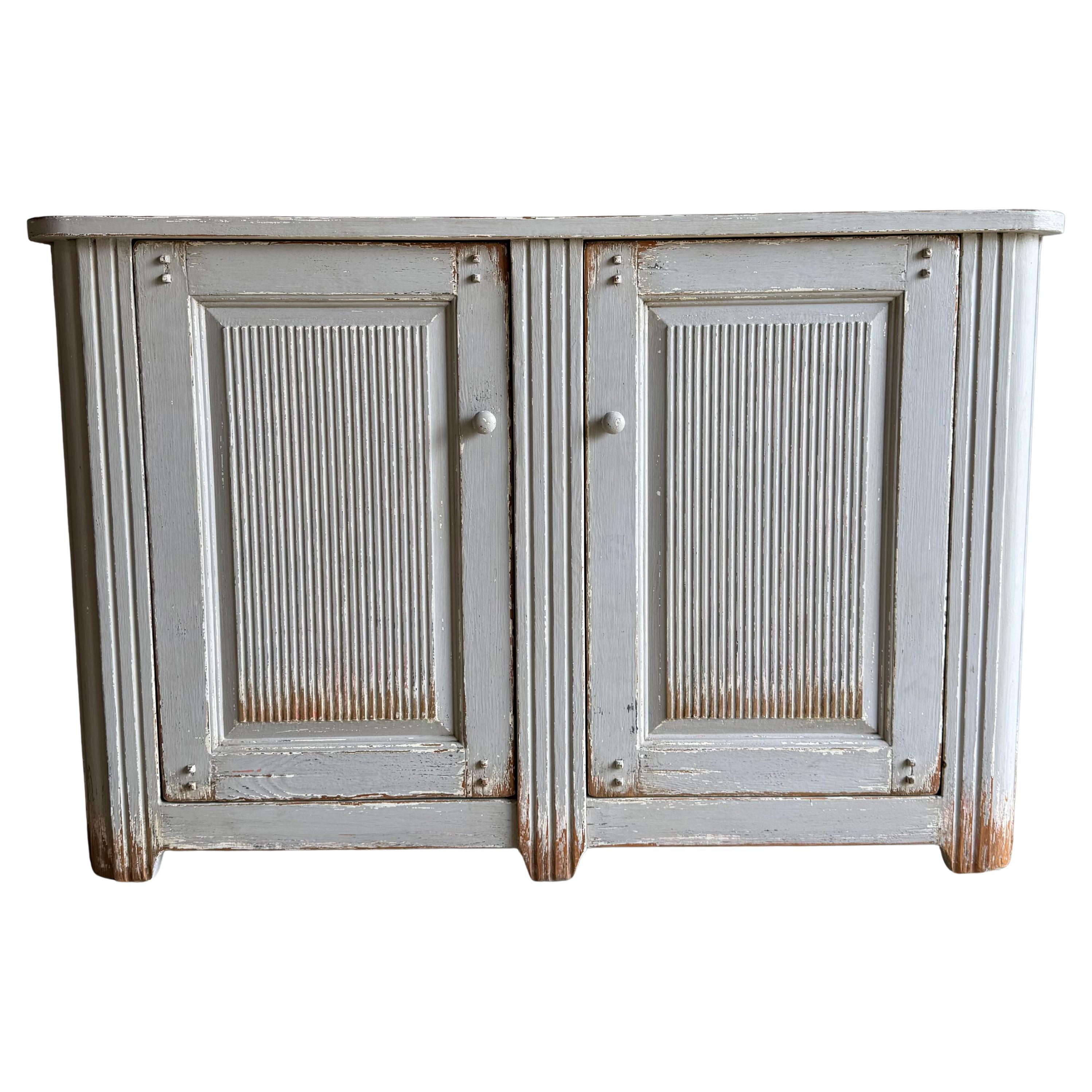 Vintage Style Painted 2-Door Cabinet